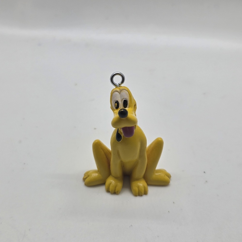 VTG Disney Pluto Dog Sitting PVC Figure Keychain Backpack Tag Bag Charm‎